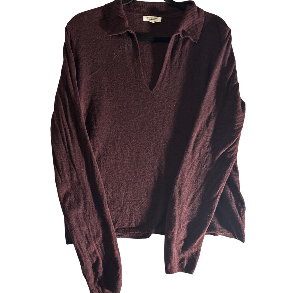 Max Studio‎ Large Sweater Maroon